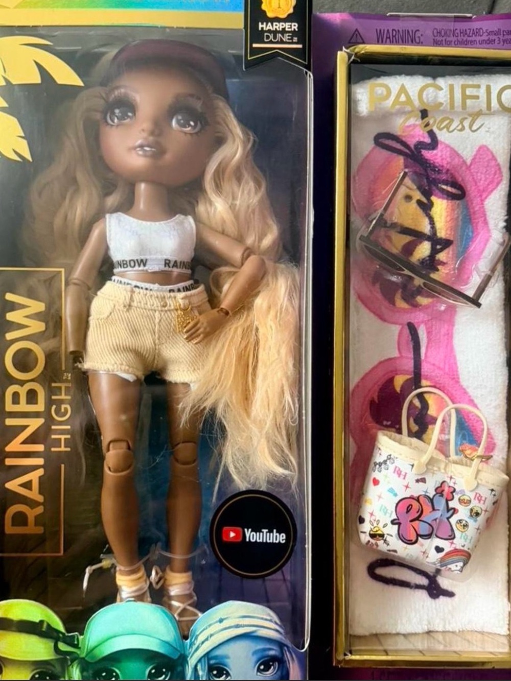 Rainbow Kids Doll Fashion Set in Brown, Blonde, White, Tan
